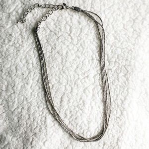 4-Strand Silver Chain Necklace 17"